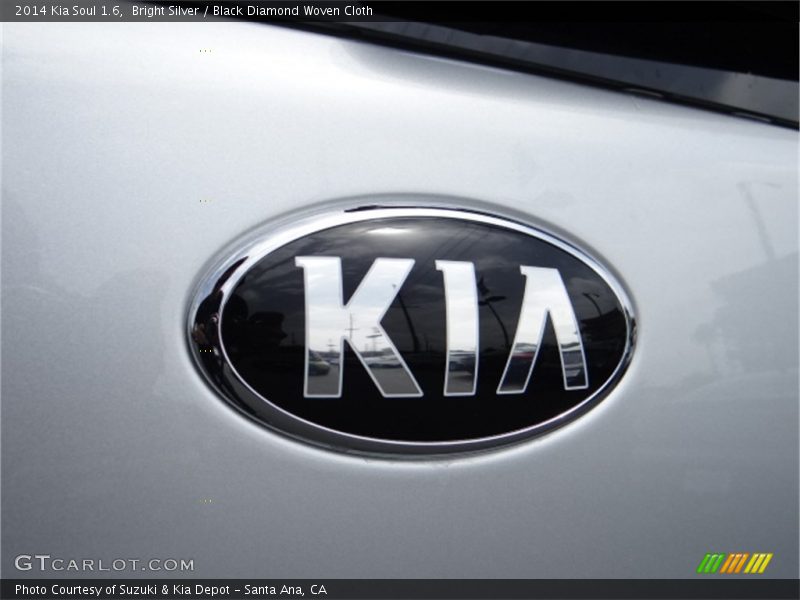 Bright Silver / Black Diamond Woven Cloth 2014 Kia Soul 1.6