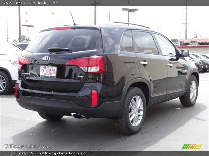 Black / Black 2015 Kia Sorento LX