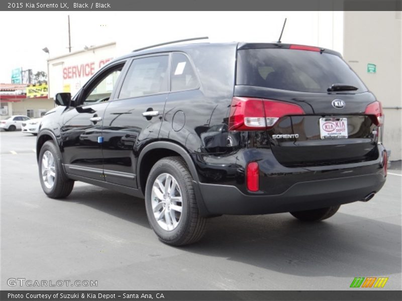 Black / Black 2015 Kia Sorento LX