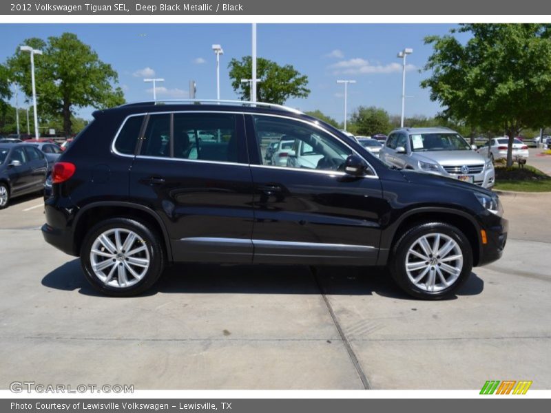 Deep Black Metallic / Black 2012 Volkswagen Tiguan SEL