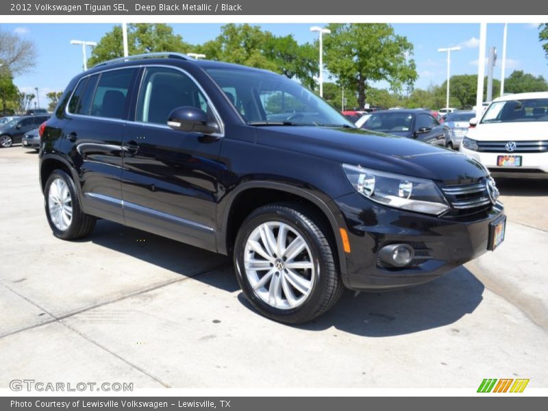 Deep Black Metallic / Black 2012 Volkswagen Tiguan SEL