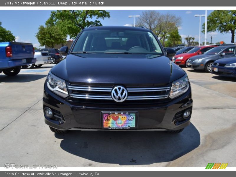 Deep Black Metallic / Black 2012 Volkswagen Tiguan SEL