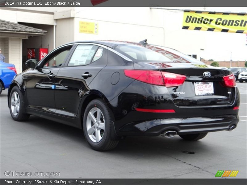 Ebony Black / Beige 2014 Kia Optima LX