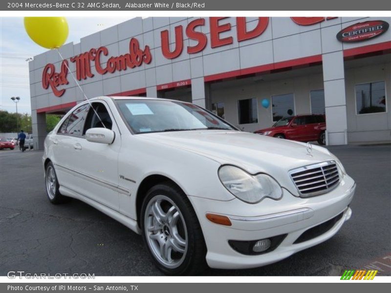 Alabaster White / Black/Red 2004 Mercedes-Benz C 32 AMG Sedan