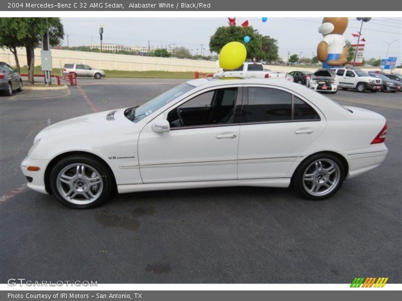 Alabaster White / Black/Red 2004 Mercedes-Benz C 32 AMG Sedan