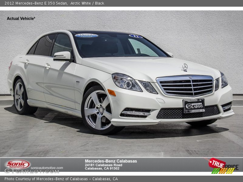 Arctic White / Black 2012 Mercedes-Benz E 350 Sedan