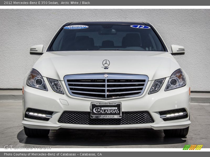 Arctic White / Black 2012 Mercedes-Benz E 350 Sedan