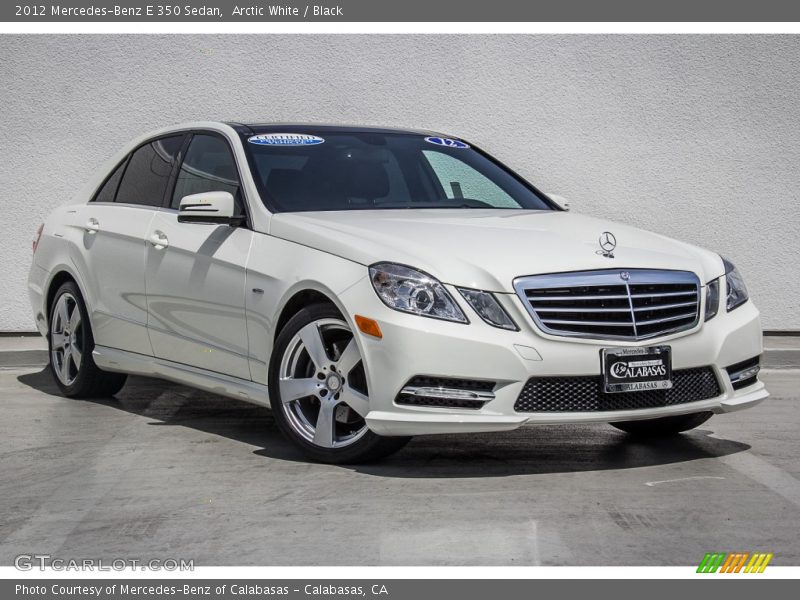 Arctic White / Black 2012 Mercedes-Benz E 350 Sedan