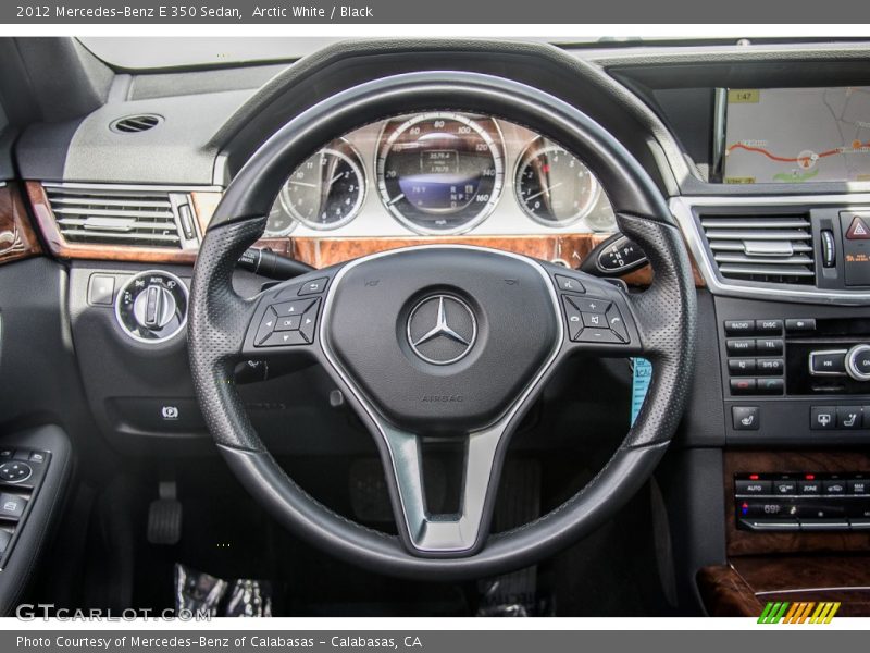 Arctic White / Black 2012 Mercedes-Benz E 350 Sedan