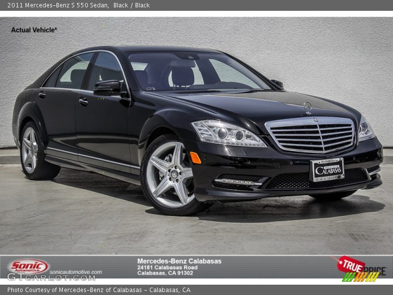 Black / Black 2011 Mercedes-Benz S 550 Sedan