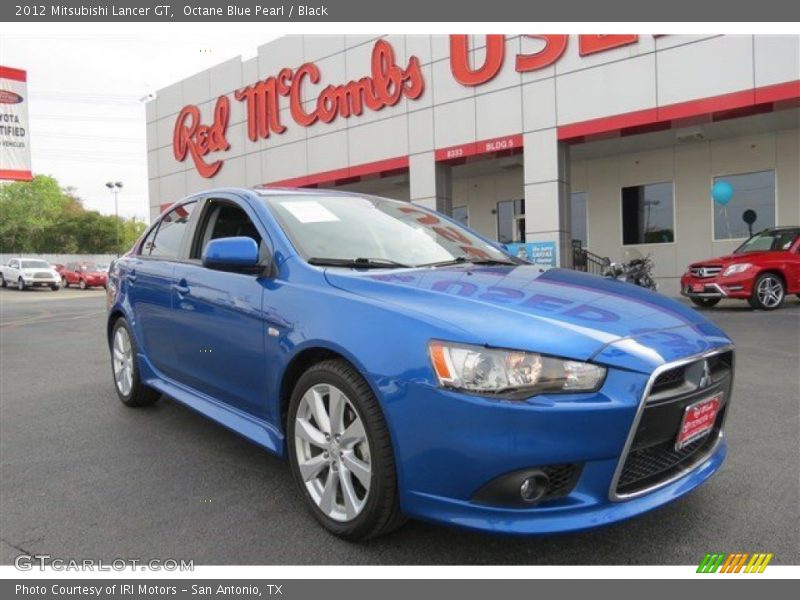 Octane Blue Pearl / Black 2012 Mitsubishi Lancer GT