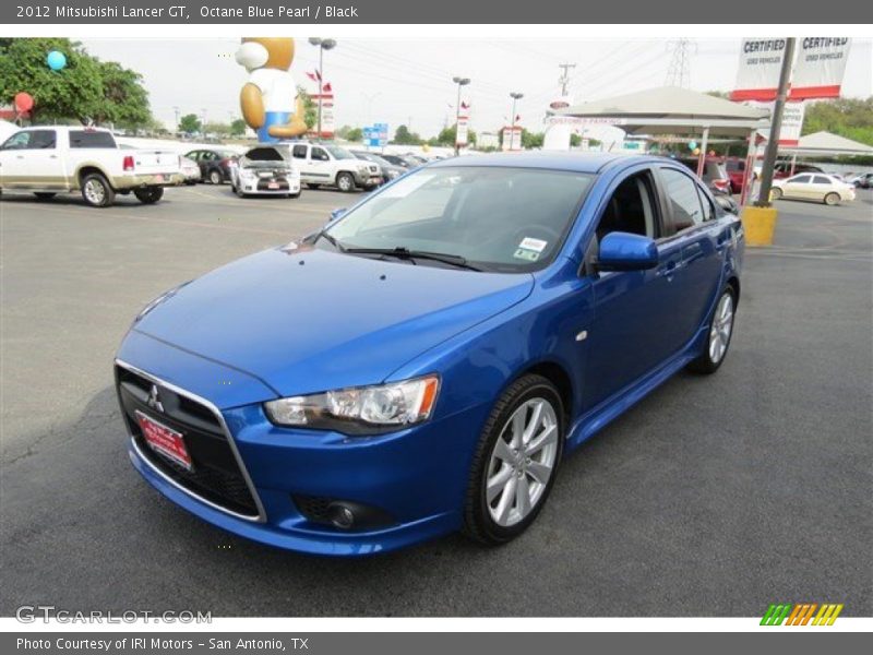 Octane Blue Pearl / Black 2012 Mitsubishi Lancer GT