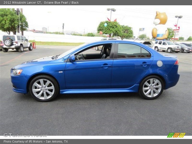 Octane Blue Pearl / Black 2012 Mitsubishi Lancer GT