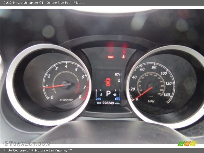Octane Blue Pearl / Black 2012 Mitsubishi Lancer GT