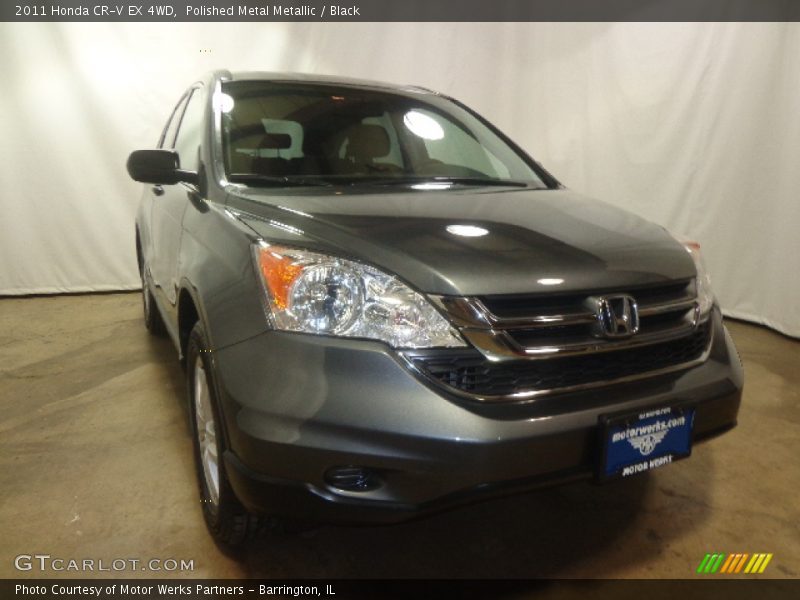 Polished Metal Metallic / Black 2011 Honda CR-V EX 4WD