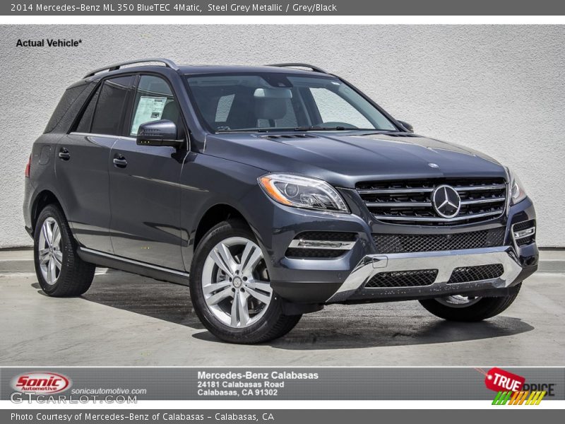 Steel Grey Metallic / Grey/Black 2014 Mercedes-Benz ML 350 BlueTEC 4Matic