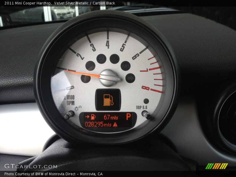 Velvet Silver Metallic / Carbon Black 2011 Mini Cooper Hardtop