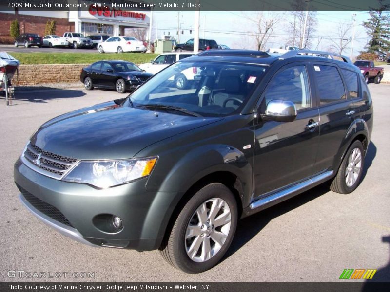 Manitoba Green Metallic / Black 2009 Mitsubishi Outlander SE 4WD