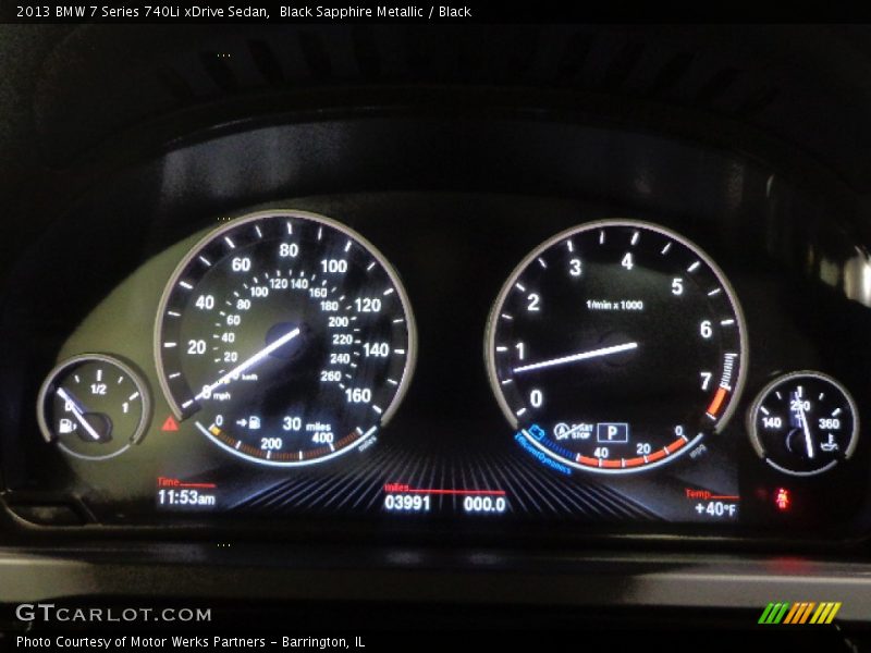 Black Sapphire Metallic / Black 2013 BMW 7 Series 740Li xDrive Sedan