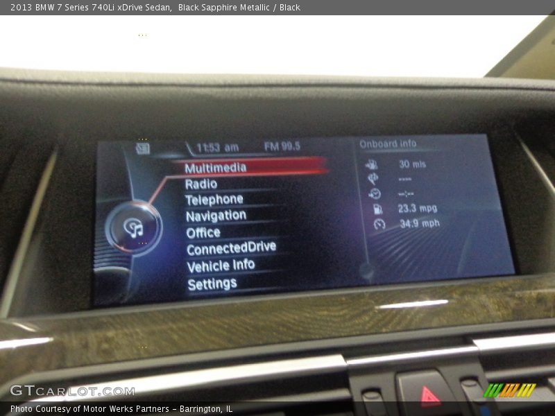 Black Sapphire Metallic / Black 2013 BMW 7 Series 740Li xDrive Sedan