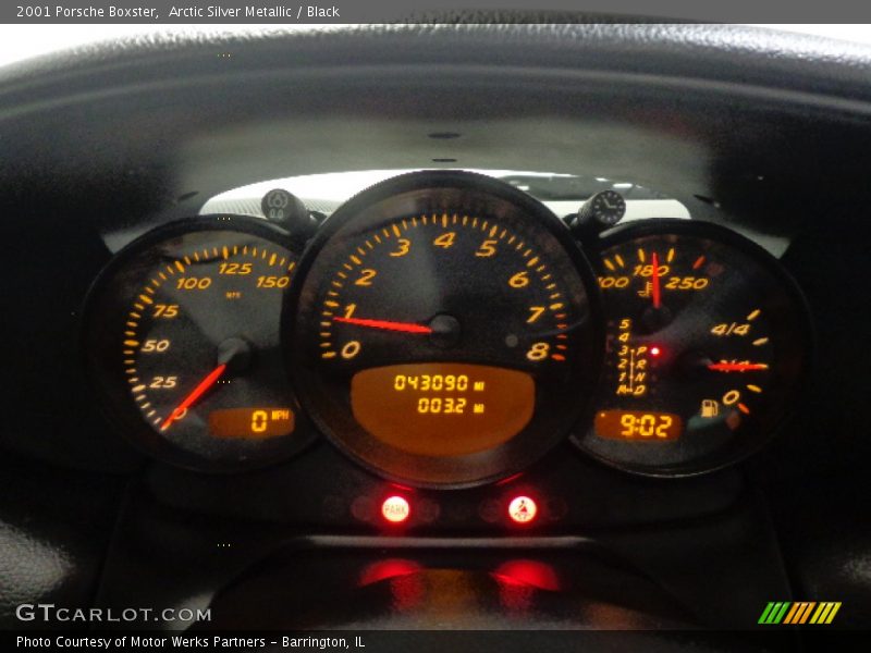 Arctic Silver Metallic / Black 2001 Porsche Boxster