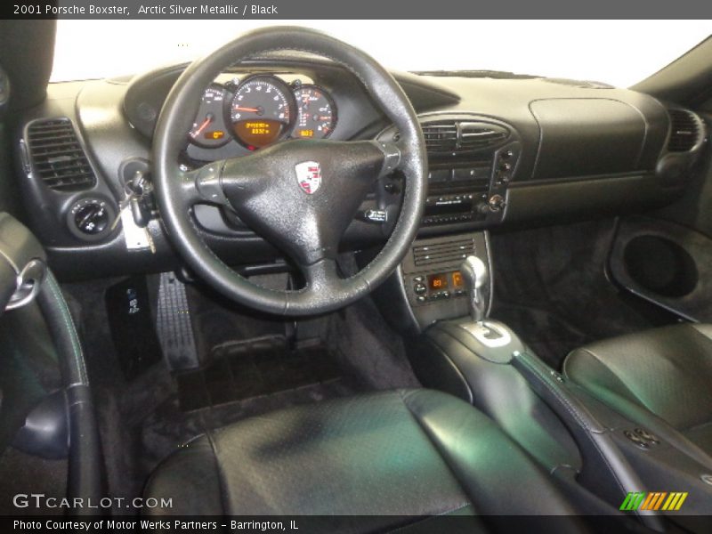 Arctic Silver Metallic / Black 2001 Porsche Boxster