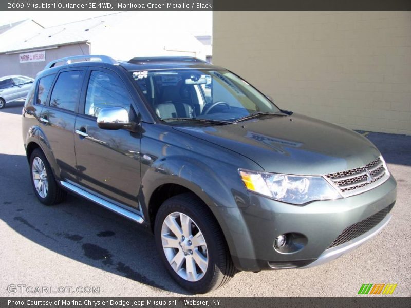 Manitoba Green Metallic / Black 2009 Mitsubishi Outlander SE 4WD