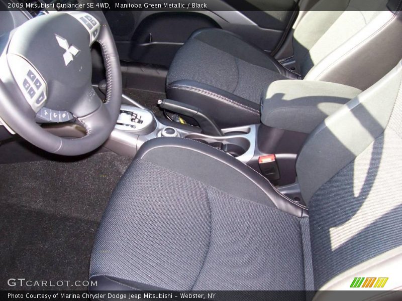 Manitoba Green Metallic / Black 2009 Mitsubishi Outlander SE 4WD