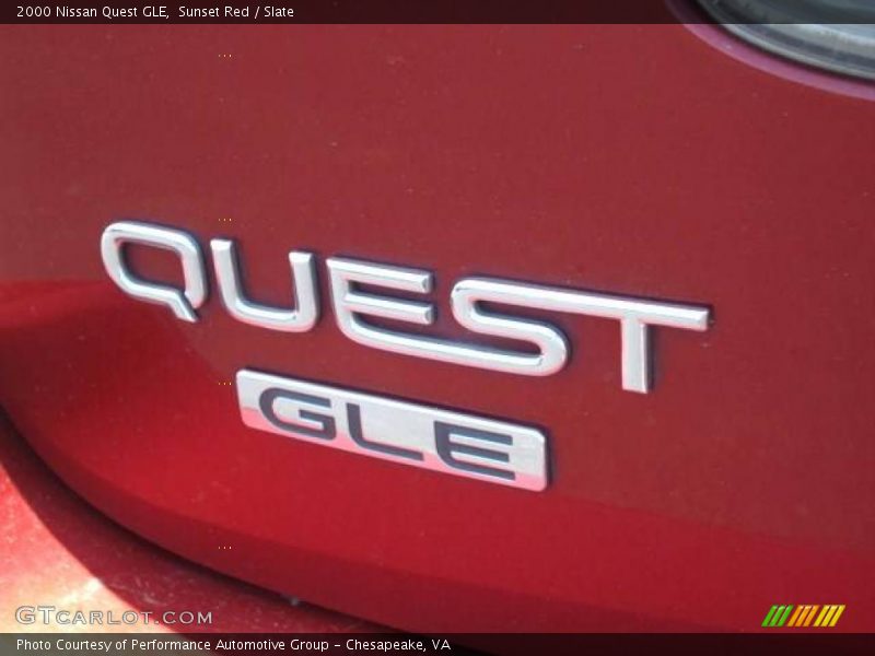 Sunset Red / Slate 2000 Nissan Quest GLE