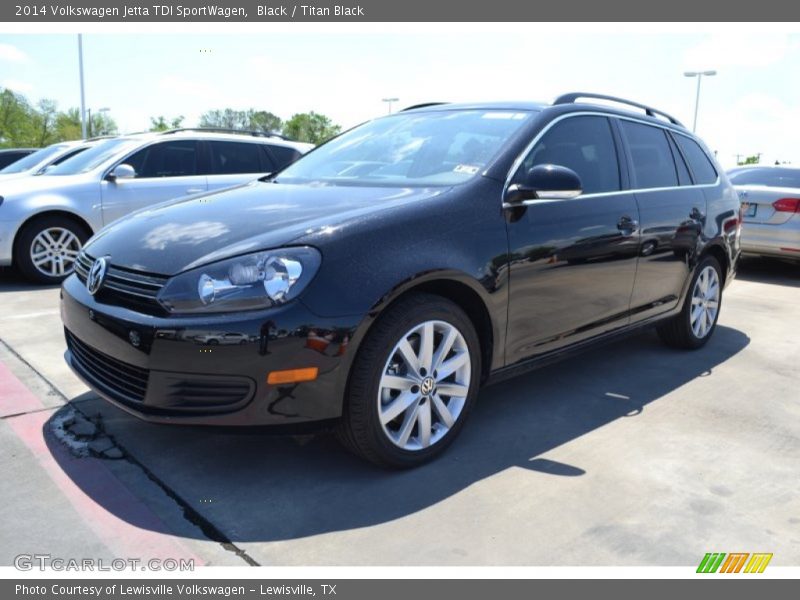 Black / Titan Black 2014 Volkswagen Jetta TDI SportWagen