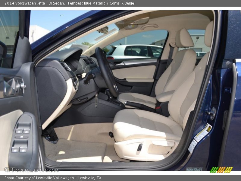 Tempest Blue Metallic / Cornsilk Beige 2014 Volkswagen Jetta TDI Sedan