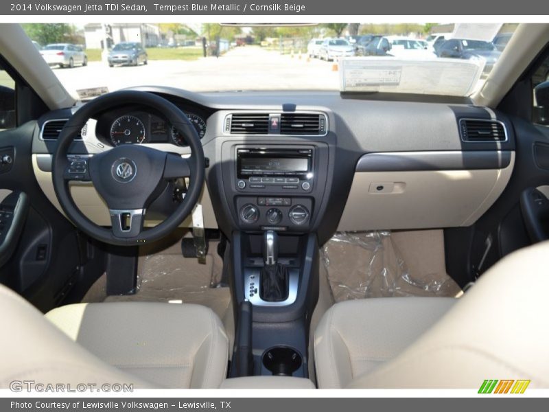 Tempest Blue Metallic / Cornsilk Beige 2014 Volkswagen Jetta TDI Sedan