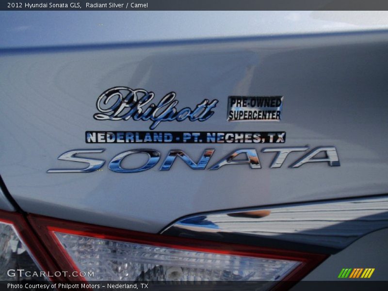 Radiant Silver / Camel 2012 Hyundai Sonata GLS
