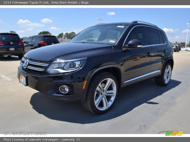 Deep Black Metallic / Beige 2014 Volkswagen Tiguan R-Line