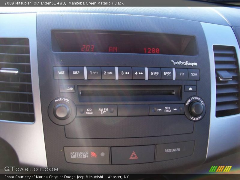 Manitoba Green Metallic / Black 2009 Mitsubishi Outlander SE 4WD