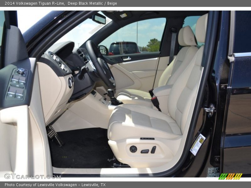 Deep Black Metallic / Beige 2014 Volkswagen Tiguan R-Line