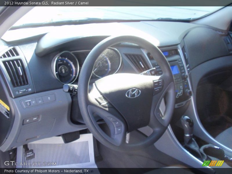 Radiant Silver / Camel 2012 Hyundai Sonata GLS