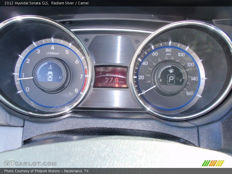 Radiant Silver / Camel 2012 Hyundai Sonata GLS