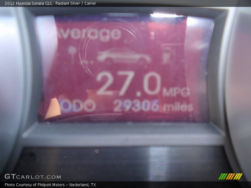 Radiant Silver / Camel 2012 Hyundai Sonata GLS