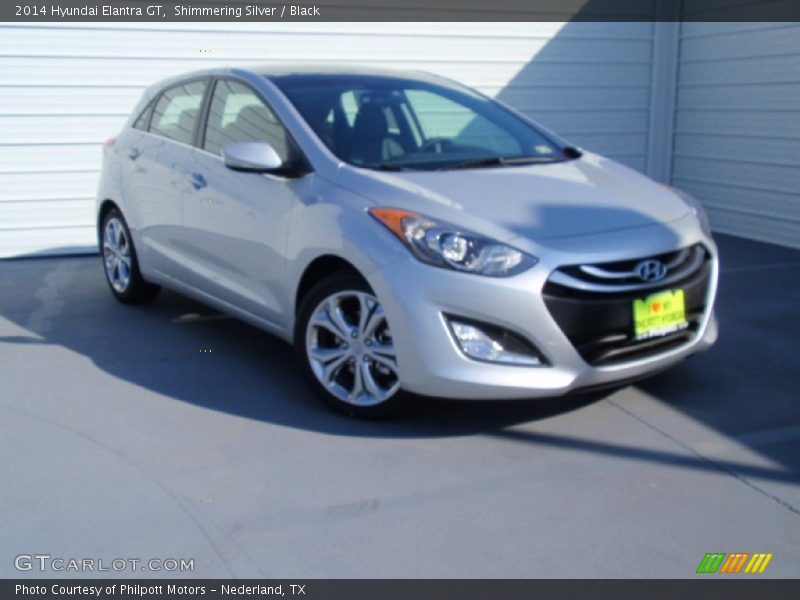 Shimmering Silver / Black 2014 Hyundai Elantra GT