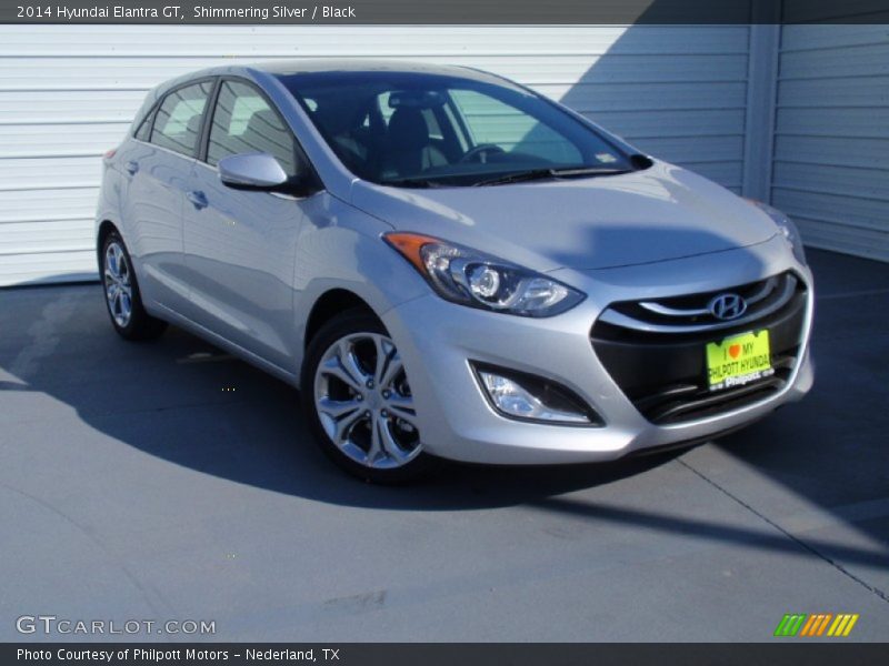 Shimmering Silver / Black 2014 Hyundai Elantra GT