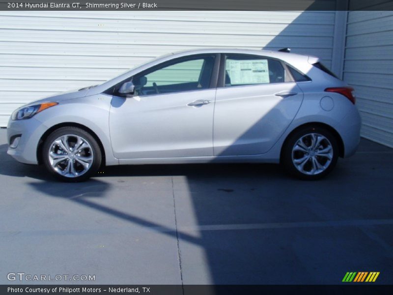 Shimmering Silver / Black 2014 Hyundai Elantra GT
