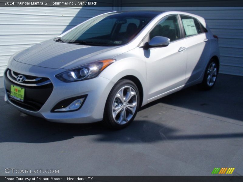 Shimmering Silver / Black 2014 Hyundai Elantra GT