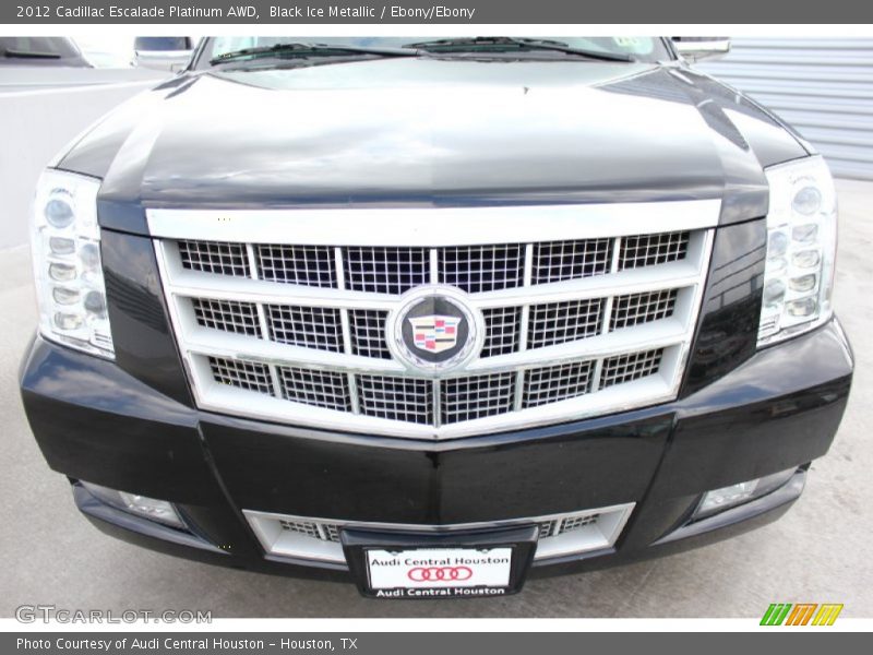 Black Ice Metallic / Ebony/Ebony 2012 Cadillac Escalade Platinum AWD