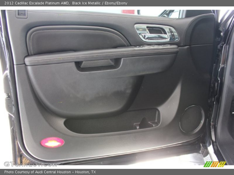 Black Ice Metallic / Ebony/Ebony 2012 Cadillac Escalade Platinum AWD