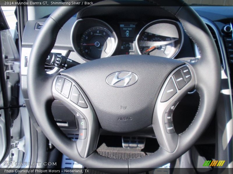 Shimmering Silver / Black 2014 Hyundai Elantra GT
