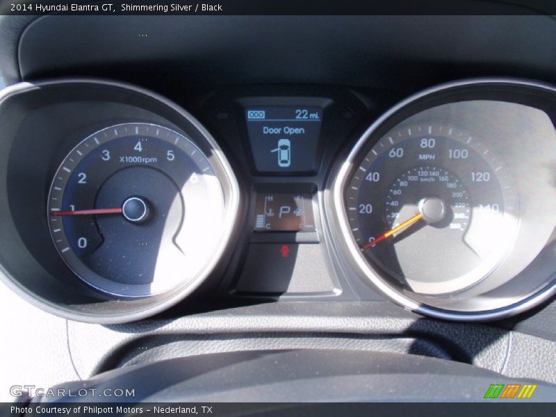 Shimmering Silver / Black 2014 Hyundai Elantra GT