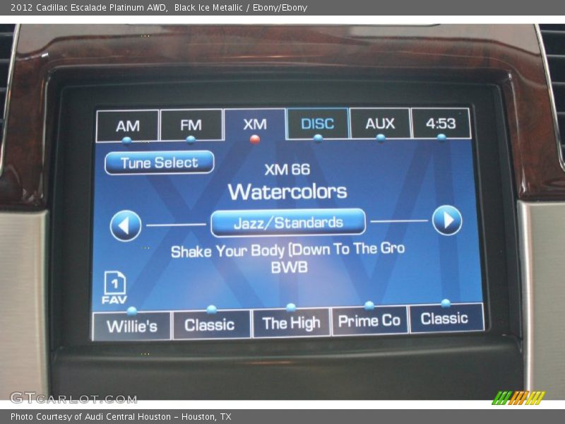 Black Ice Metallic / Ebony/Ebony 2012 Cadillac Escalade Platinum AWD