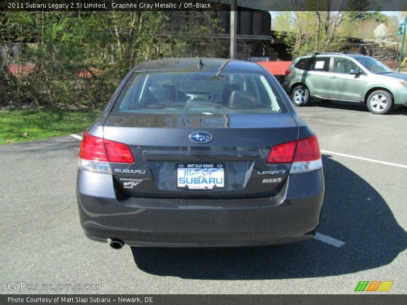 Graphite Gray Metallic / Off-Black 2011 Subaru Legacy 2.5i Limited