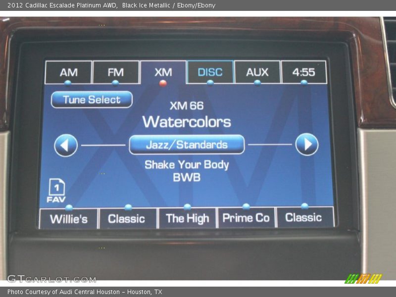 Black Ice Metallic / Ebony/Ebony 2012 Cadillac Escalade Platinum AWD
